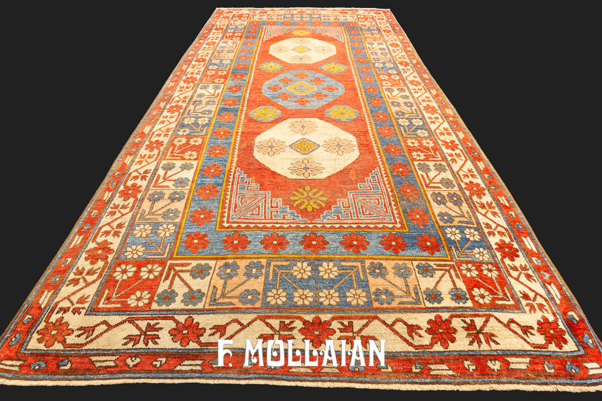 Antique Khotan Rug Red/Blue Color n°:962698